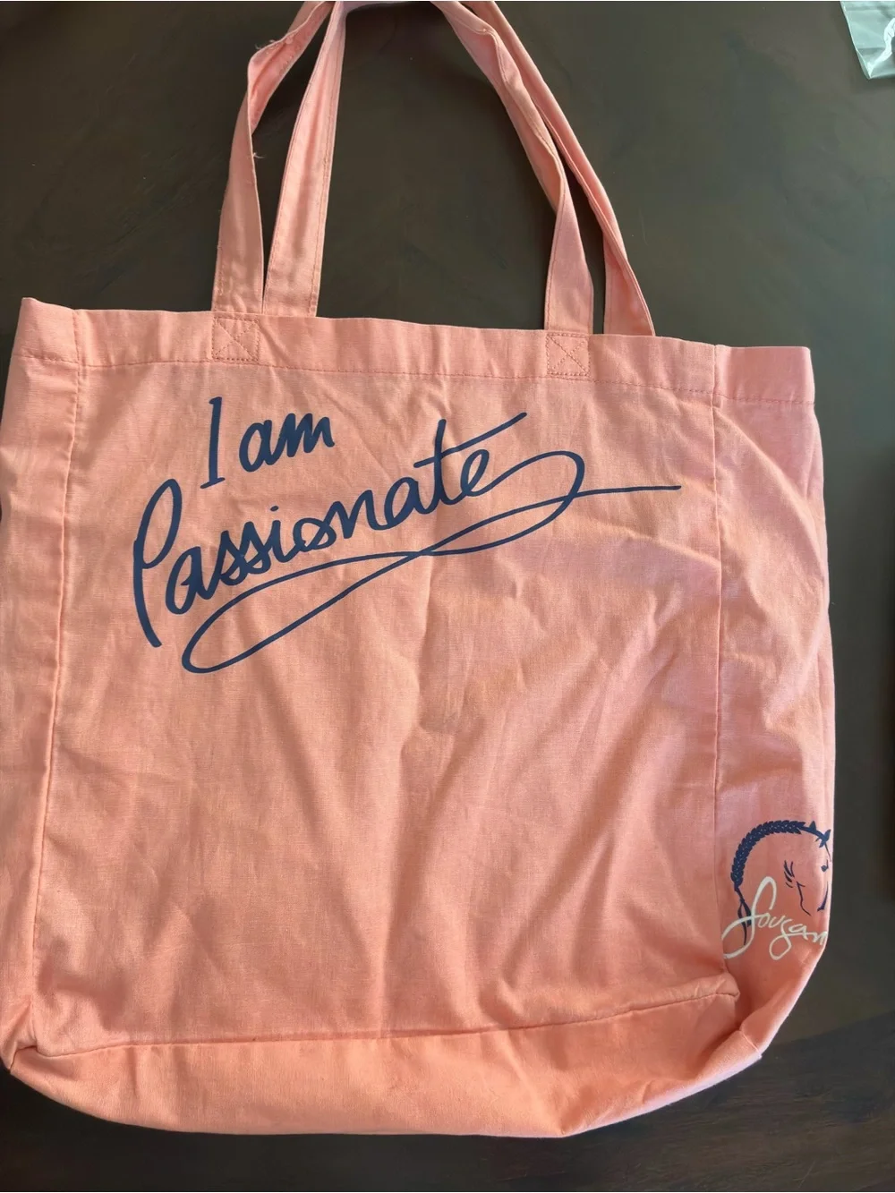 Coral Horse Print Tote Bag